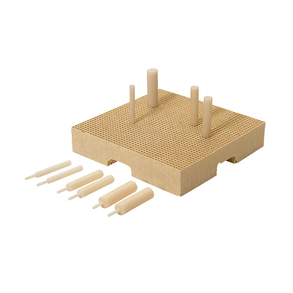 صينية حرق بورسلين MESH-Tray K، 2 لوحات + 10 دبابيس بورسلين