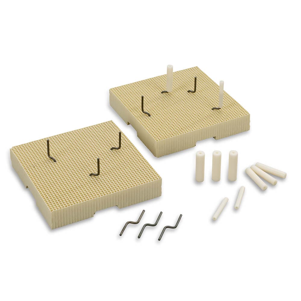 MESH-Tray MK Porcelain Firing Tray, 2 Plates + 10 Metal Pins